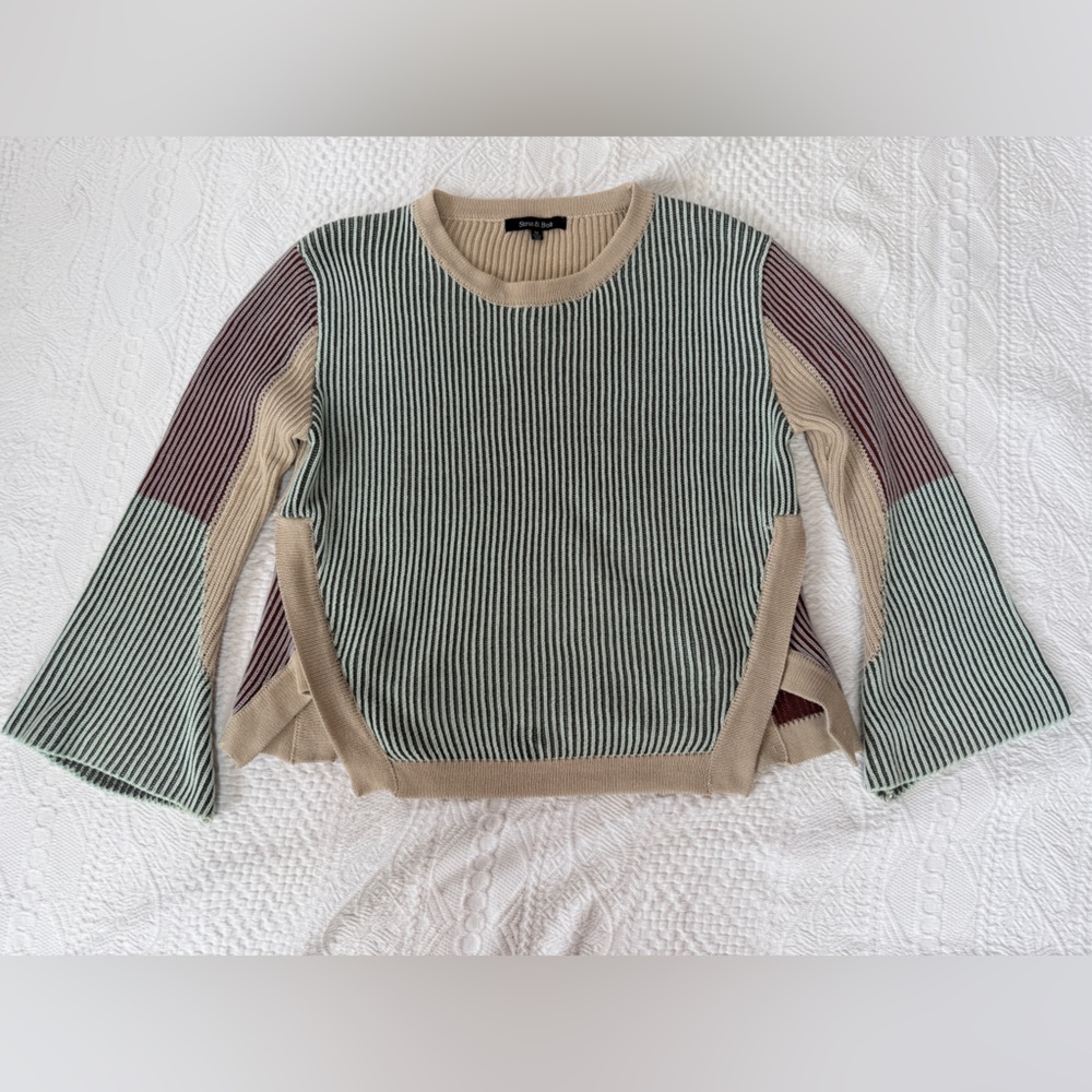 Strut & Bolt color block ribbed sweater women’s medium M